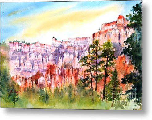 Bryce Canyon Metal Print featuring the painting Bryce Canyon #3 by Betty M M Wong