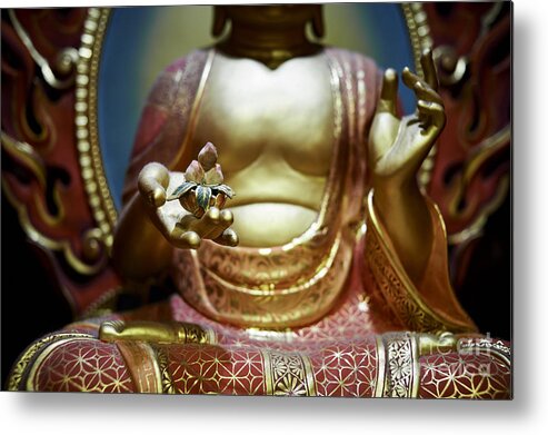 Buddha Metal Print featuring the photograph Buddha Tooth Relic Temple 2 by Dean Harte
