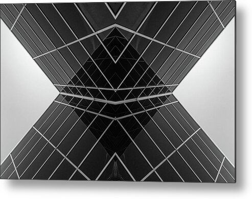 Architecture Metal Print featuring the photograph Building X by Rand Ningali