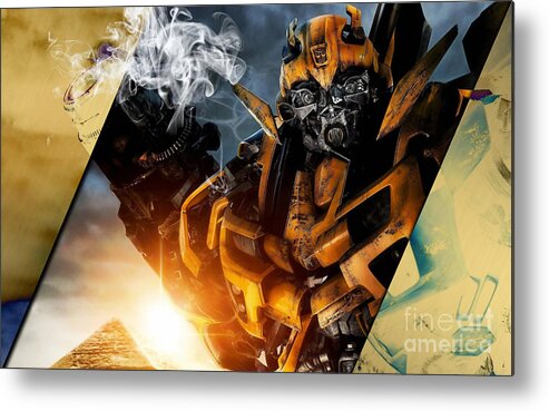 Bumblebee Metal Print featuring the mixed media Bumblebee Collection by Marvin Blaine