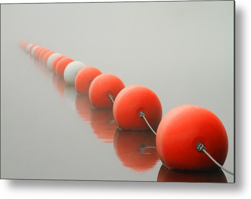 Bouy Metal Print featuring the photograph Buoy Line by Karol Livote