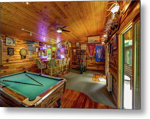 Real Estate Photography Metal Print featuring the photograph Burns Rd Game Room by Jeff Kurtz