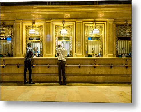 Grand Central Station Metal Print featuring the photograph Buying a Ticket by M G Whittingham