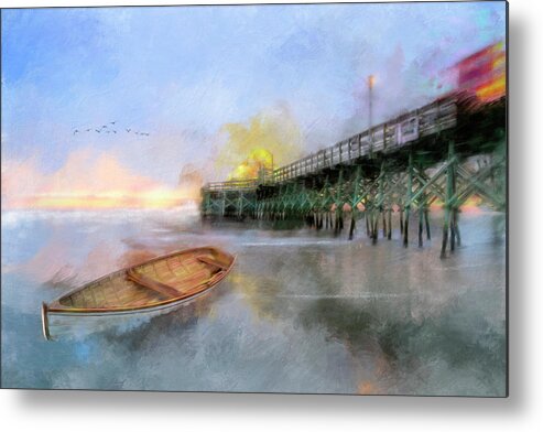 Mrytle Beach Metal Print featuring the photograph By The Pier by Mary Timman