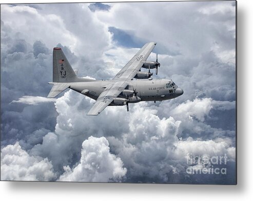 C130 Metal Print featuring the digital art C130 36th Airlift by Airpower Art