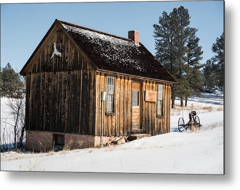 Abandoned Metal Print featuring the photograph Cabin In The Snow by Art Atkins