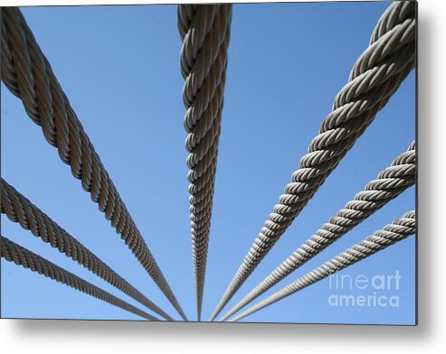 Landscape Metal Print featuring the photograph Cables to Heaven by Andrew Serff