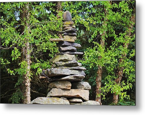 Cairn Metal Print featuring the photograph Cairn for a Wilderness Songstress by Michiale Schneider