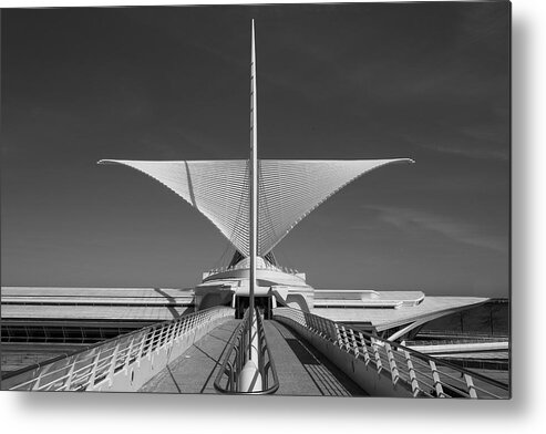 Milwaukee Art Museum Metal Print featuring the photograph Calatrava Symmetry by John Roach
