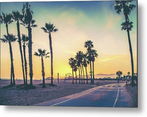 Venice Beach Metal Print featuring the photograph Cali Sunset by Az Jackson