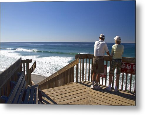Surfer Metal Print featuring the photograph California View by Waterdancer 