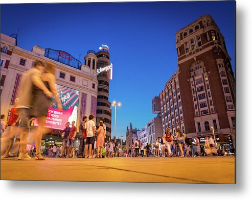 Madrid Metal Print featuring the photograph Callao Square by Sam Garcia