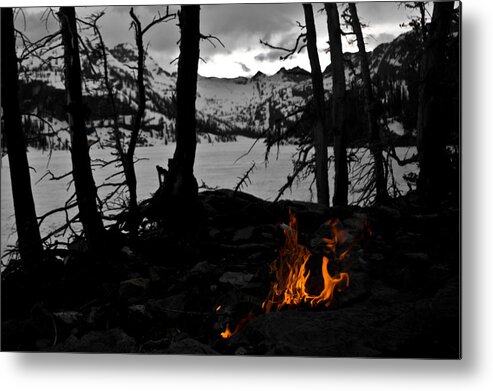 Mountain Metal Print featuring the photograph Campfire by Jedediah Hohf