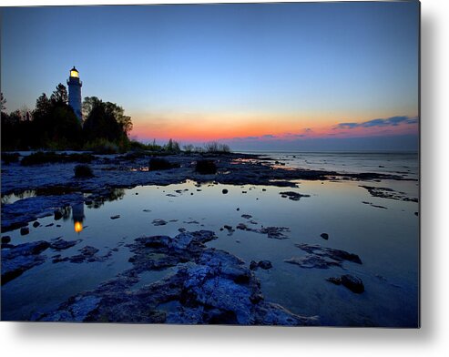 Wisconsin Metal Print featuring the photograph Cana Island Sunrise by CA Johnson