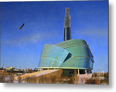 Architecture Metal Print featuring the photograph Canadian Museum for Human Rights by Teresa Zieba