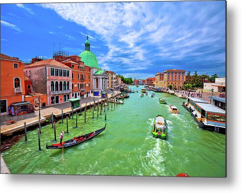 Venice Metal Print featuring the photograph Canal Grande architecture in old city of Vencie view by Brch Photography
