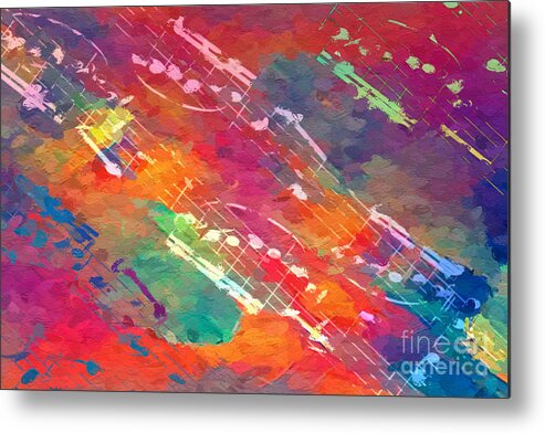 Music Metal Print featuring the digital art Candy-coated Capriccio by Lon Chaffin