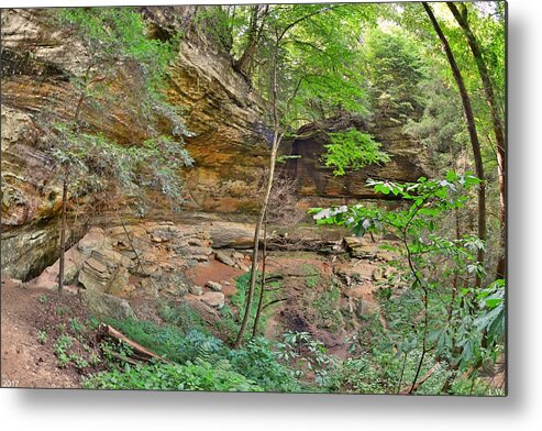 Cantwell Cliffs Hocking Hills Ohio 2 Metal Print featuring the photograph Cantwell Cliffs Hocking Hills Ohio 2 by Lisa Wooten