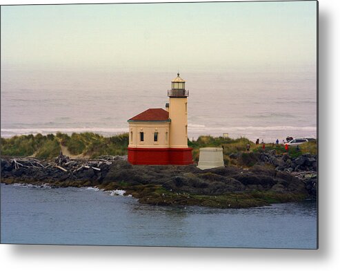 Lighthouses Metal Print featuring the photograph Cape Blanco Lighthouse LI 8000 by Mary Gaines