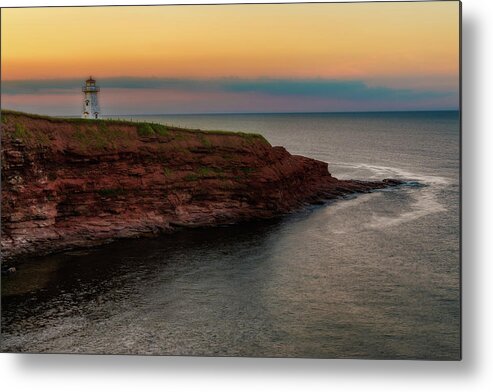 Cape Tryon Light Metal Print featuring the photograph Cape Tryon by Chris Bordeleau