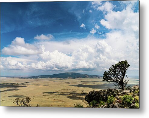 New Mexico Metal Print featuring the photograph Capulin Volcano View New Mexico by Lawrence S Richardson Jr