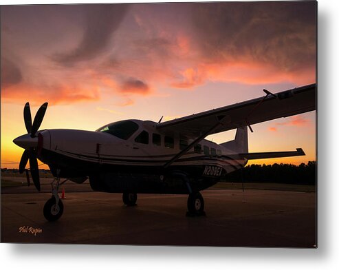 2017-10-04 Metal Print featuring the photograph Caravan on the Ramp in the Sunset by Phil And Karen Rispin