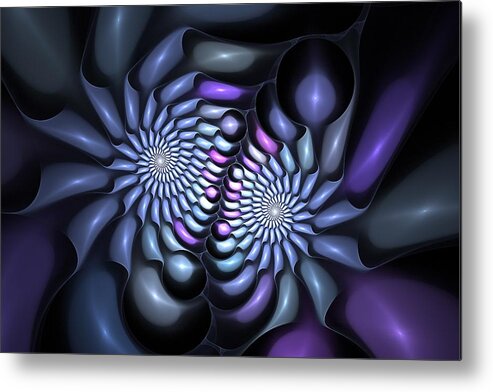 Spiral Metal Print featuring the digital art Carnival-12 Blues by Doug Morgan