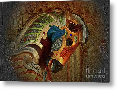 Carousel Metal Print featuring the photograph Carousel Horse by Kathy Baccari