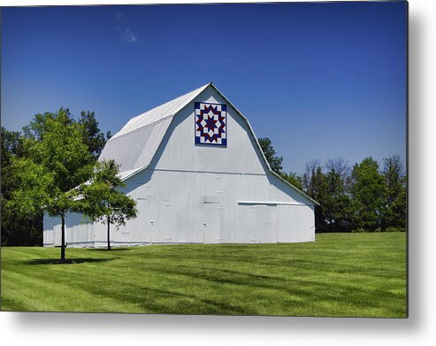 Barn Metal Print featuring the photograph Carpenters Wheel Quilt Barn by Cricket Hackmann