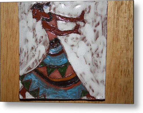 Jesus Metal Print featuring the ceramic art Carrie - tile by Gloria Ssali