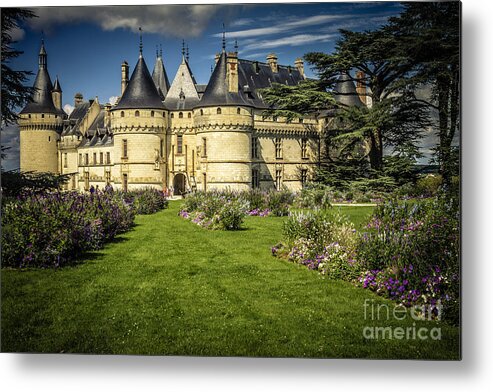 Chaumont Metal Print featuring the photograph Castle Chaumont with Garden by Heiko Koehrer-Wagner