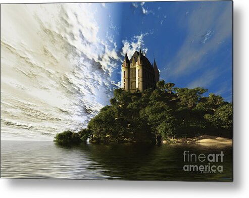 Ancient Metal Print featuring the painting Castle Retreat by Corey Ford