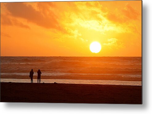 Scenic Metal Print featuring the photograph Catching a Setting Sun by AJ Schibig