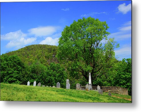 Maryland Heights Metal Print featuring the photograph Cementary Along the AT With Maryland Heights in the Background by Raymond Salani III