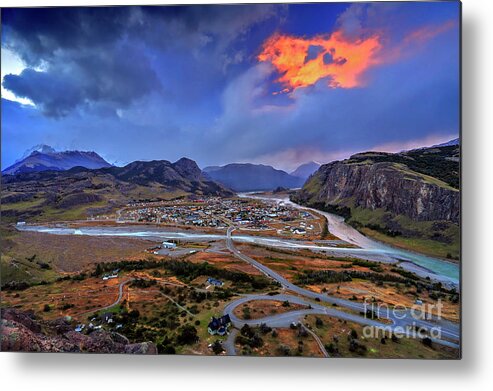 Chalten Santa Cruz Fitz Roy Patagonia Argentina Metal Print featuring the photograph Chalten-03 by Bernardo Galmarini