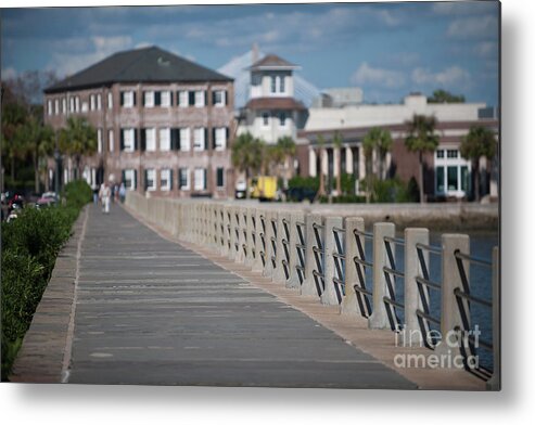 Sidewalk Metal Print featuring the photograph Charleston High Battery Side Walk by Dale Powell