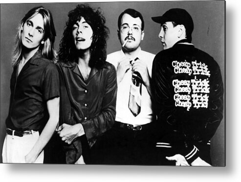 1980s Music Metal Print featuring the photograph Cheap Trick, Robin Zander, Tom by Everett