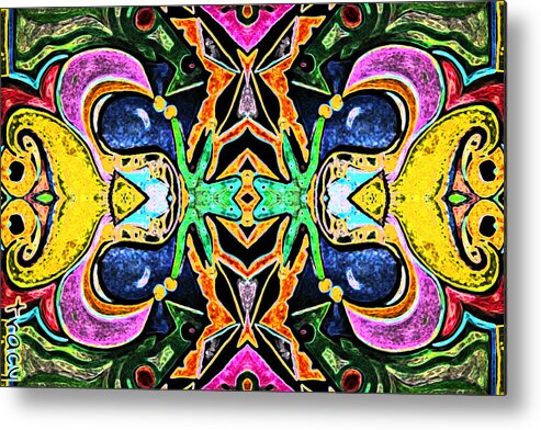  Metal Print featuring the mixed media Cheshire by Tracy McDurmon