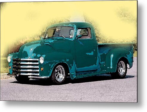 Truck Metal Print featuring the painting Chevy Azure by Gertrude Palmer