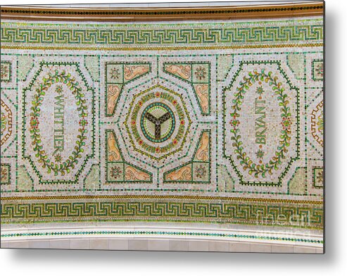 Art Metal Print featuring the photograph Chicago Cultural Center Ceiling with Y Symbol by David Levin