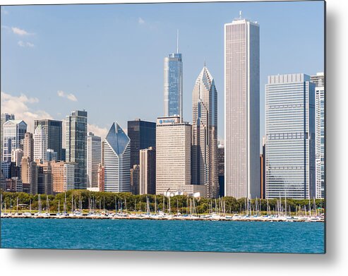 Landscape Metal Print featuring the photograph Chicago Lakefront close up by Charles McCleanon