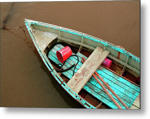China Camp Metal Print featuring the photograph China Camp Boat by Suzanne Lorenz