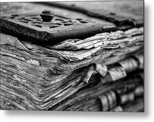 Book Metal Print featuring the photograph Cistercian Monastery Library Book by Stuart Litoff