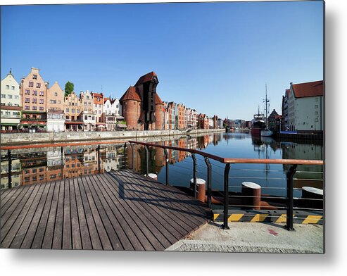 Gdansk Metal Print featuring the photograph City of Gdansk Old Town Skyline by Artur Bogacki
