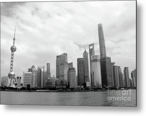 Photography Metal Print featuring the photograph City Skyline by MGL Meiklejohn Graphics Licensing