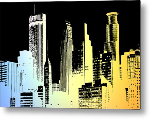Cityscape Metal Print featuring the digital art Cityscape 4 by Evelyn Patrick