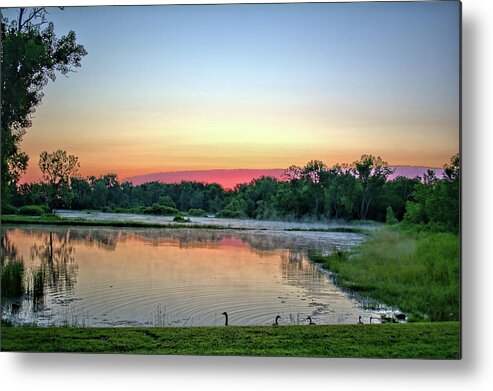 Clarksville Metal Print featuring the photograph Clarksville Pond by Bonfire Photography