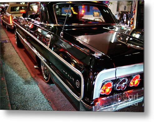 Chevy Impala Metal Print featuring the photograph Classic Black Chevy Impala by Dean Harte