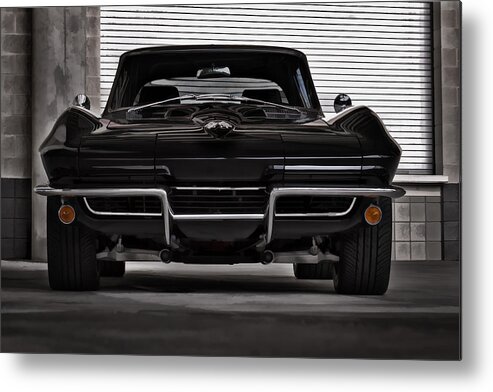 Corvette Metal Print featuring the digital art Classic Black by Douglas Pittman