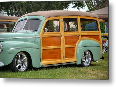 Car Metal Print featuring the photograph Classic Woodie by Dean Ferreira